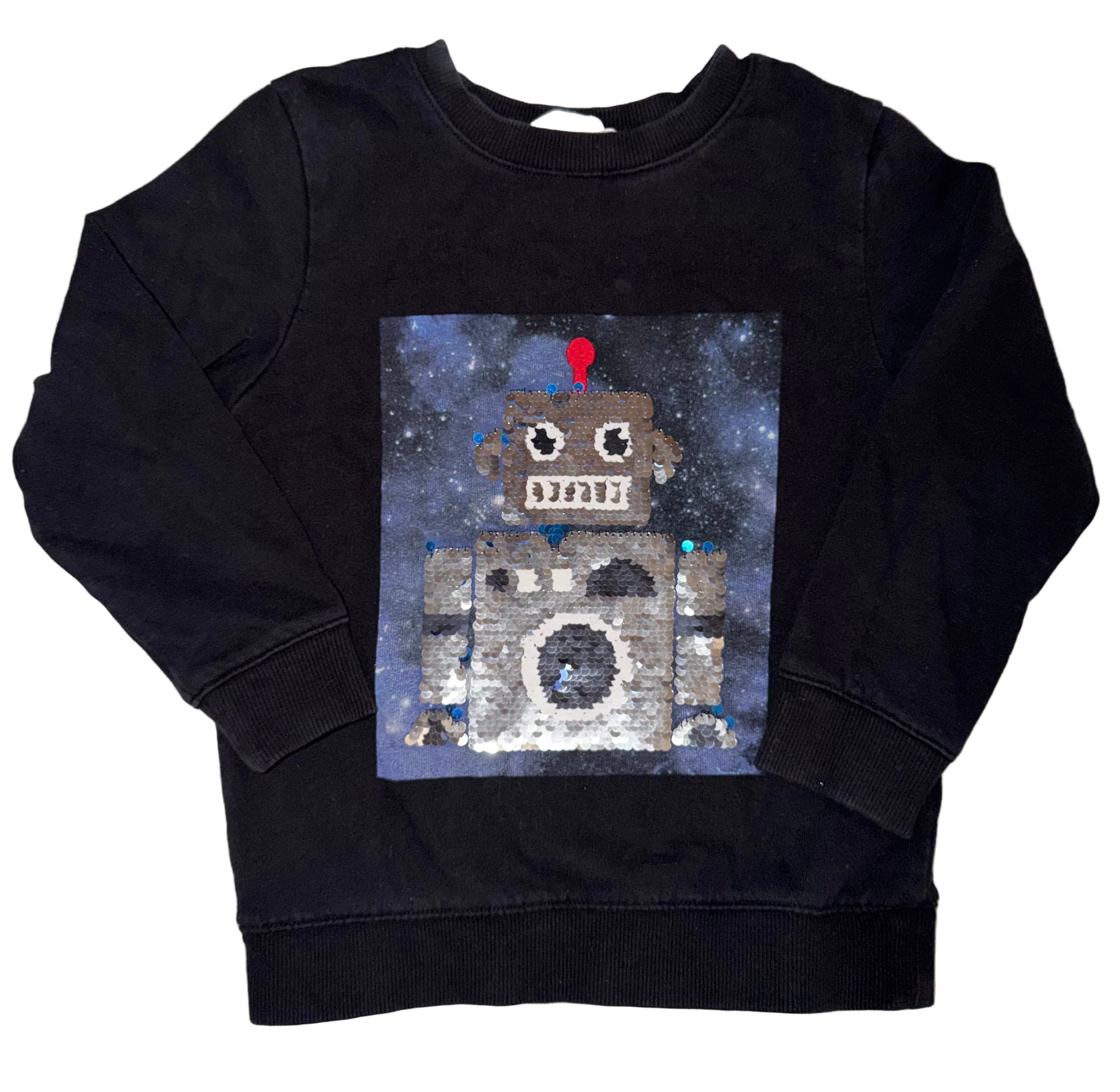 Sequin Flip Robot Crewneck Size 4-6