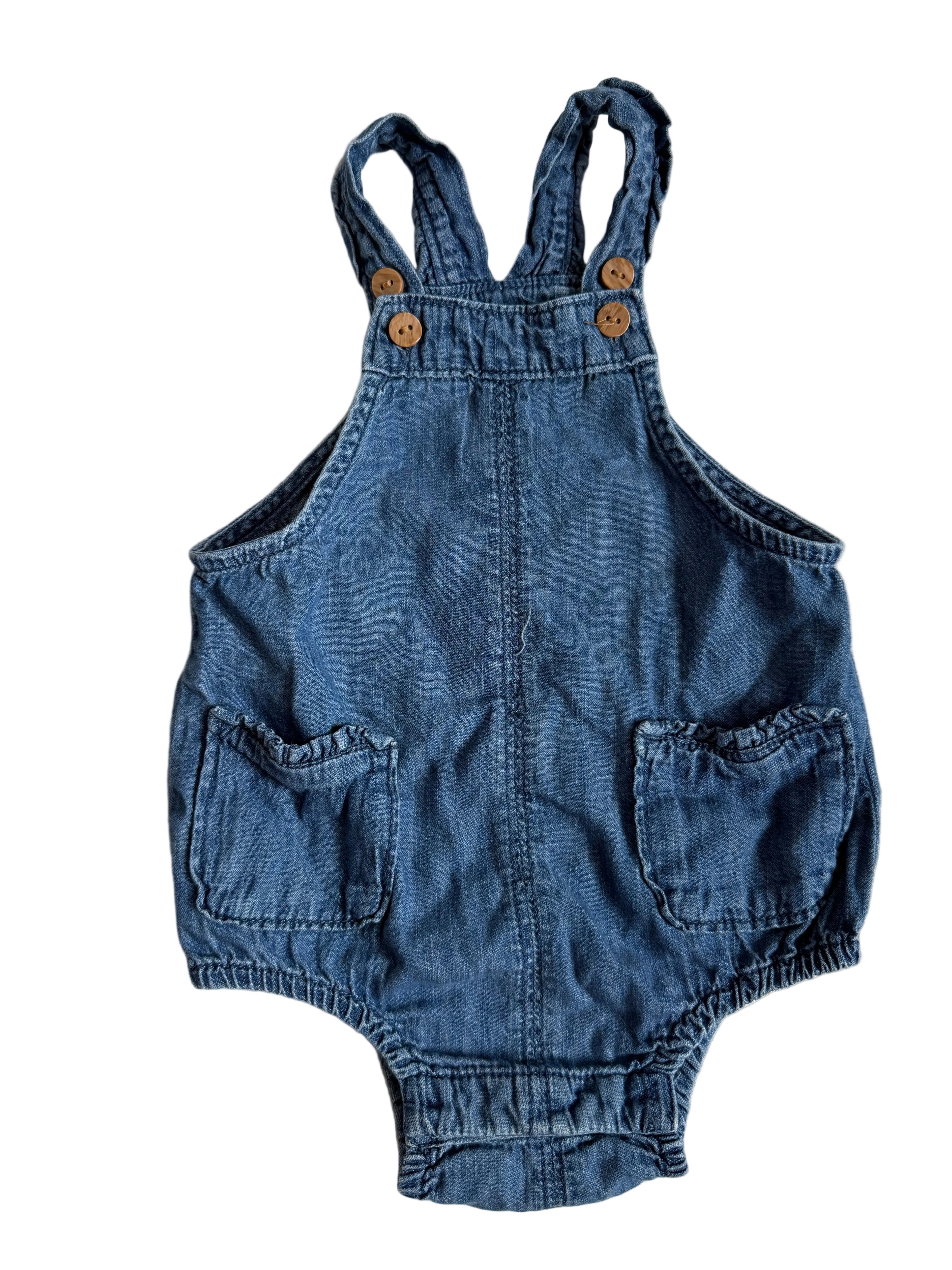 Denim Romper Size 6-12m