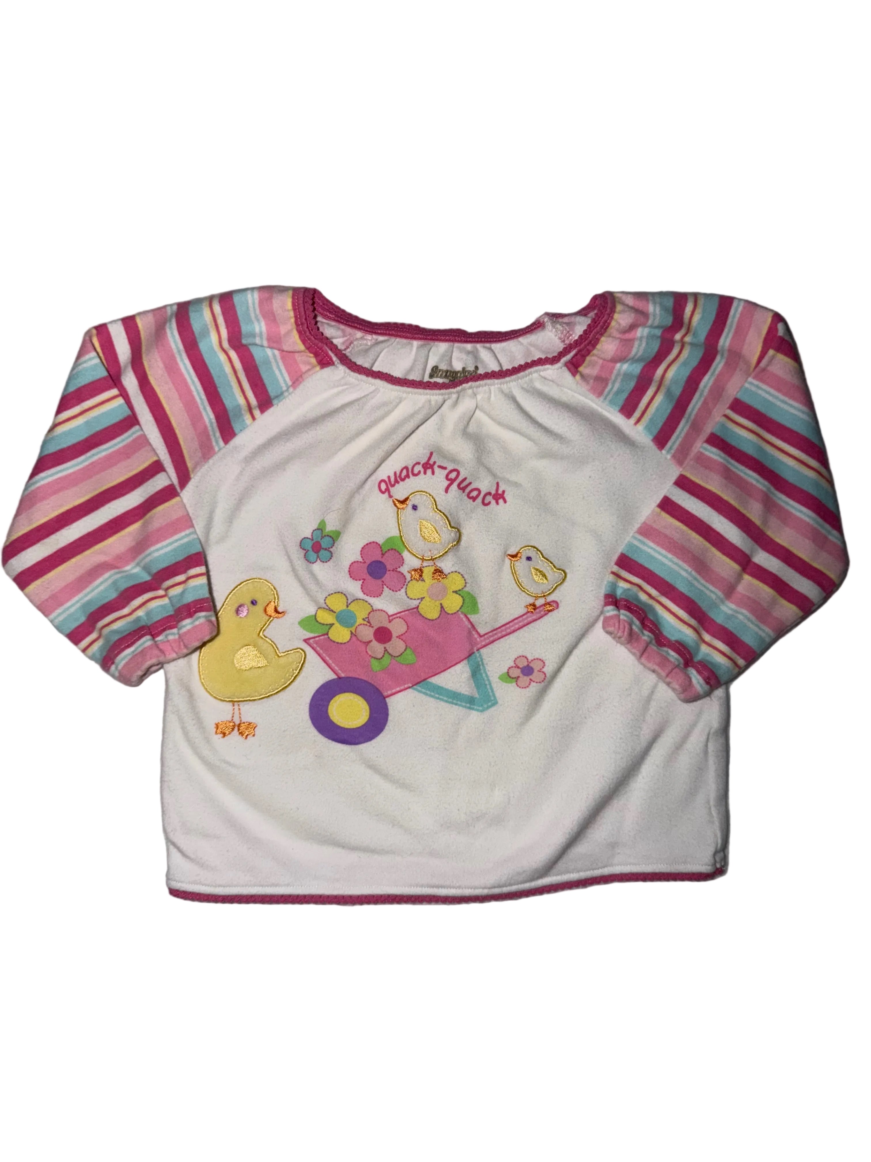 Y2K Embroidered Duck Shirt Size 18m