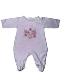 Embroidered Flowers Sleeper Size 7LBS