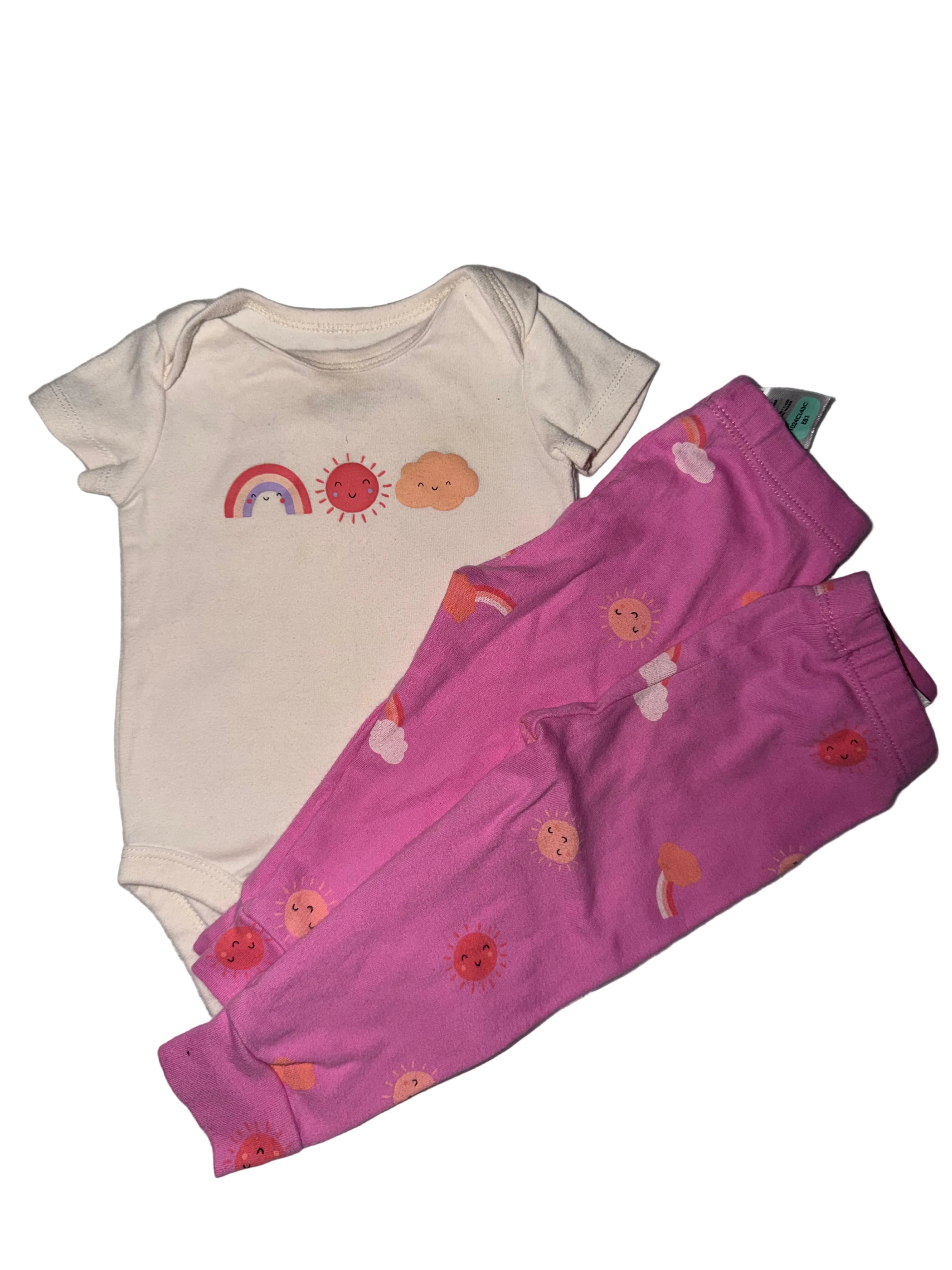 Rainbow Sun Set with 2 Pairs of Pants Size 9m
