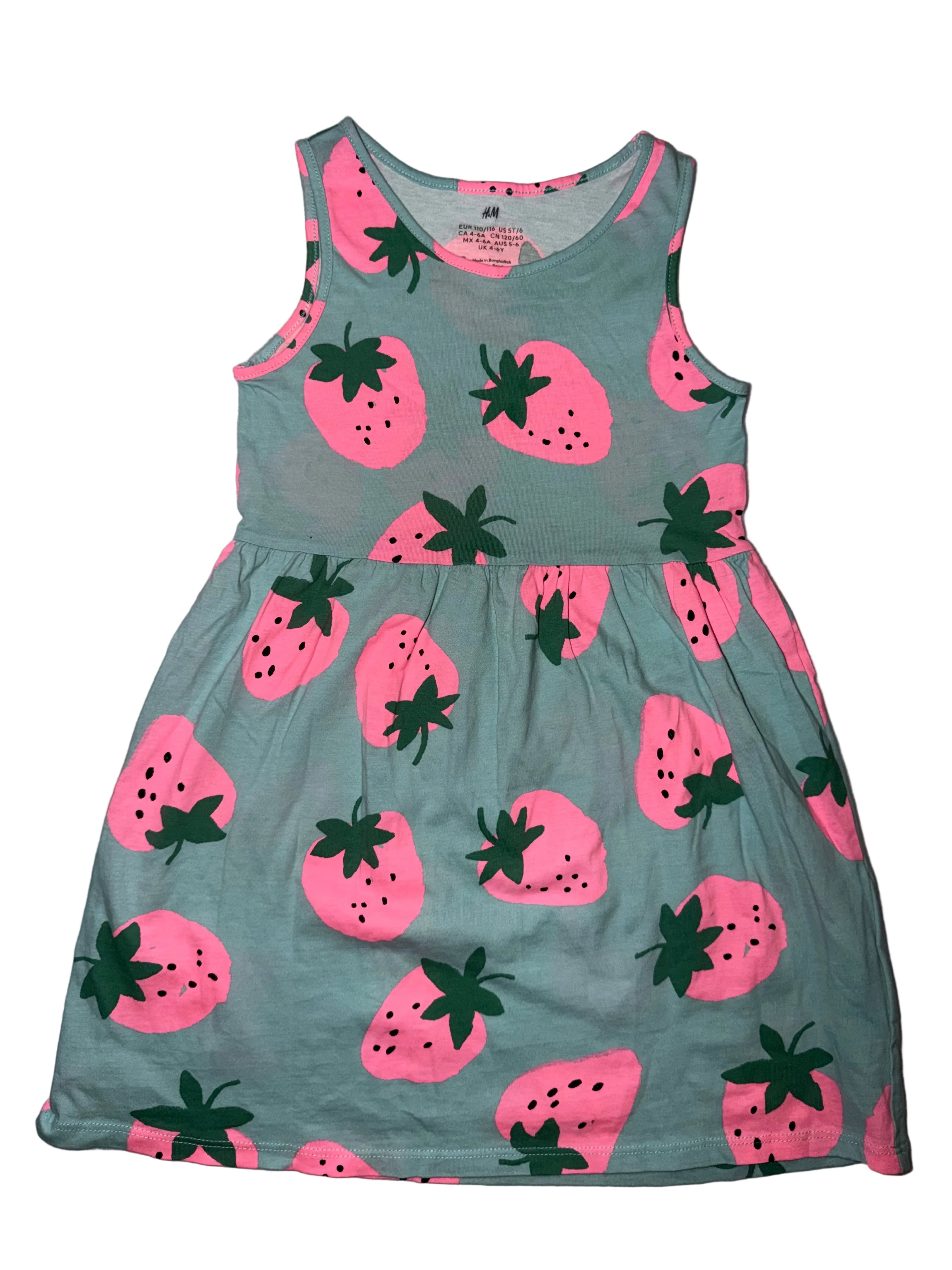 Girls Strawberry Dress Size 4-6