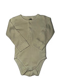 Green Ribbed Onesie Size 3-6m