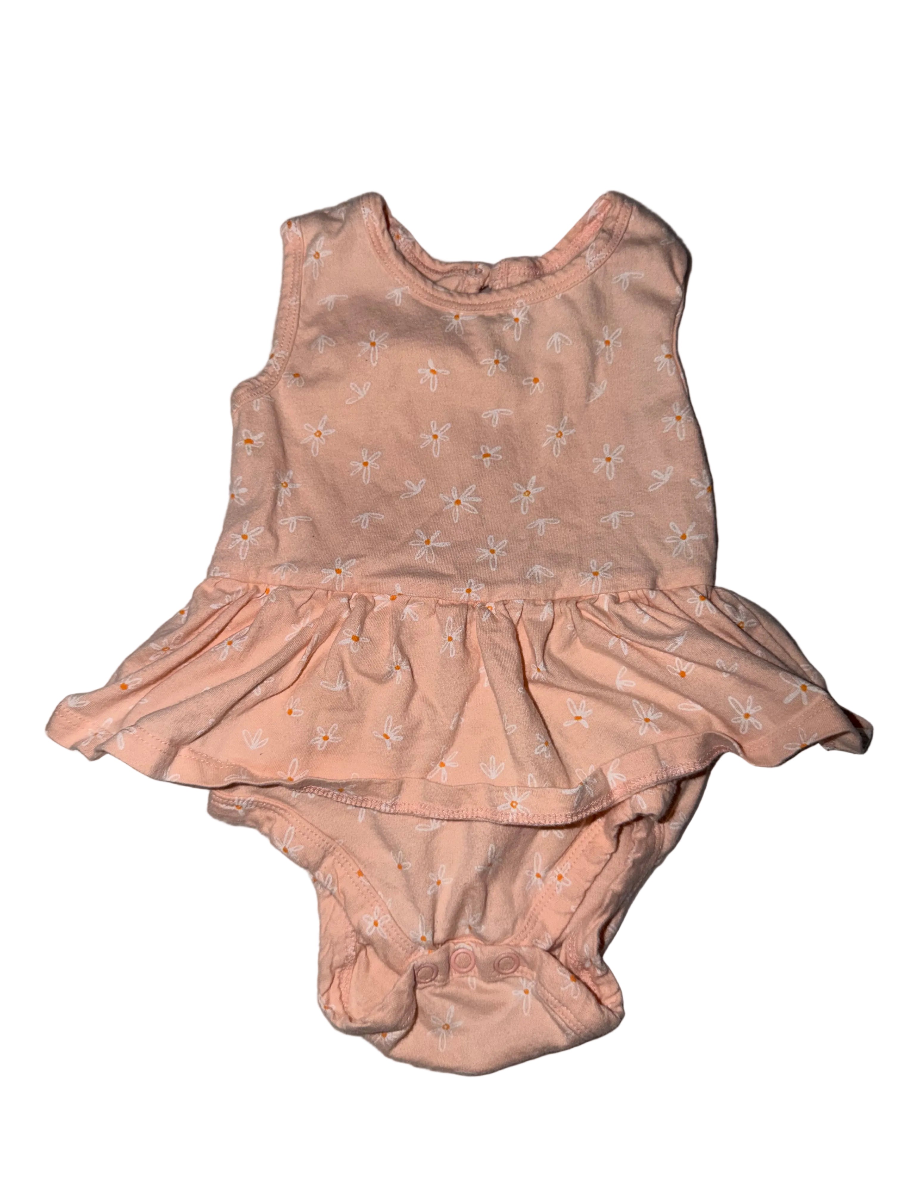 Floral Onesie Dress Size 6-9m