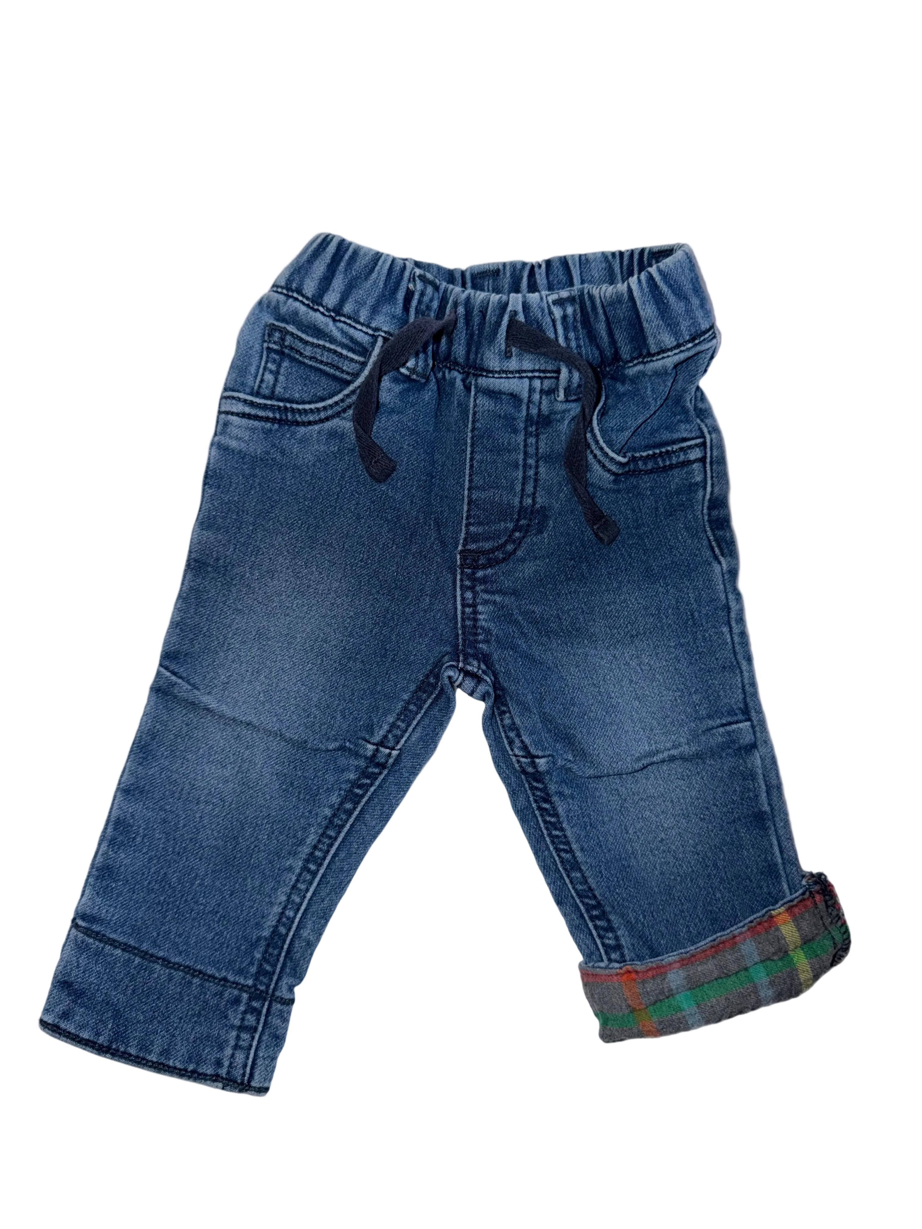 Bootcut Jeans with Foldable Cuffs Size 0-3m